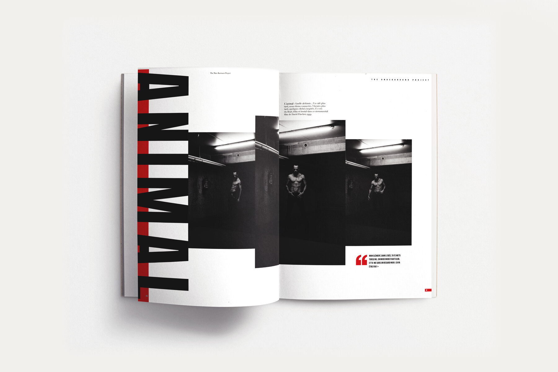 Double-page intérieure — Underground · The Marc Karwaser Project